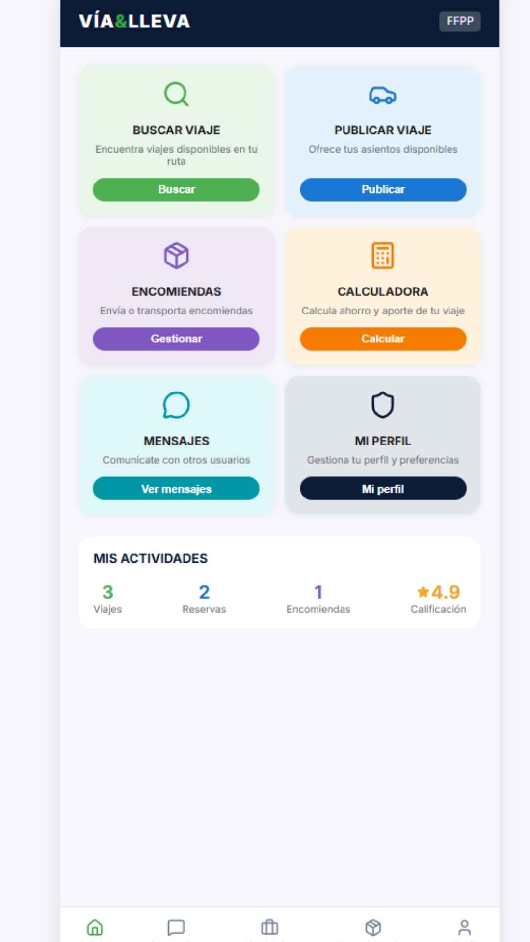 Interfaz de Vía&lleva